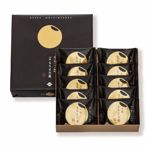 黒いパッケージがおしゃれな「あみだ池大黒」の「大阪もちまろ菓 10個入り」