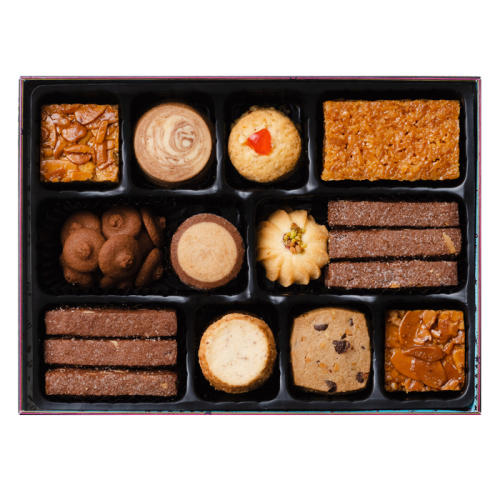 デザイン性の高い箱に入ったデメルのアソートクッキー