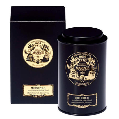 紅茶の茶葉が入った缶と化粧箱