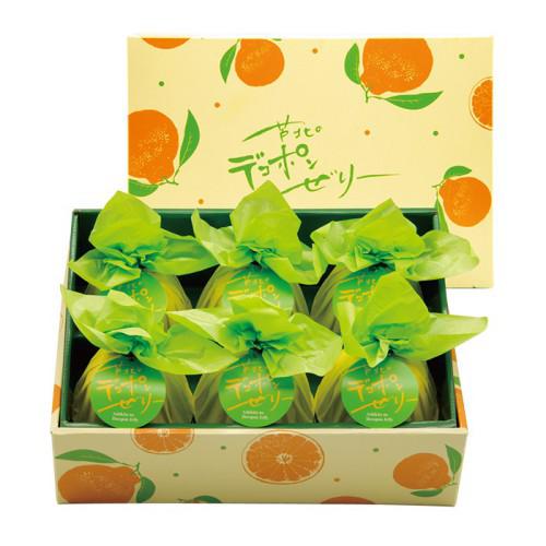オレンジの箱に入った熊本菓房の「芦北のデコポンぜりー6個入」
