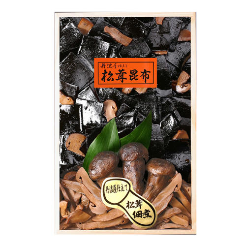 「丹波屋」の「松茸昆布詰合せ」が置かれている
