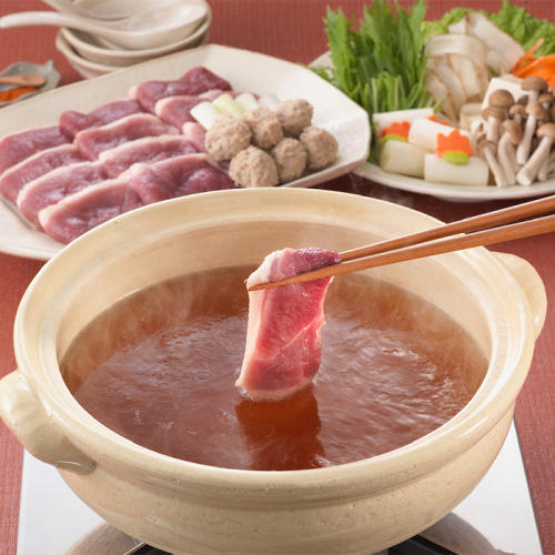 「鶏肉専門店 鳥芳」の「あい鴨鍋セット」
