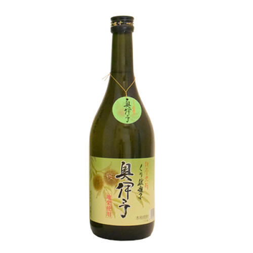 栗焼酎 奥伊予の濃いグリーンの瓶