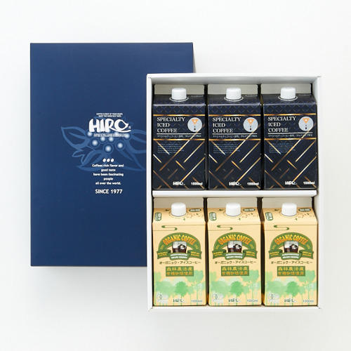 「コーヒーギャラリーヒロ」の「ネルドリップ・オーガニックアイスコーヒー 6本ギフトセット」
