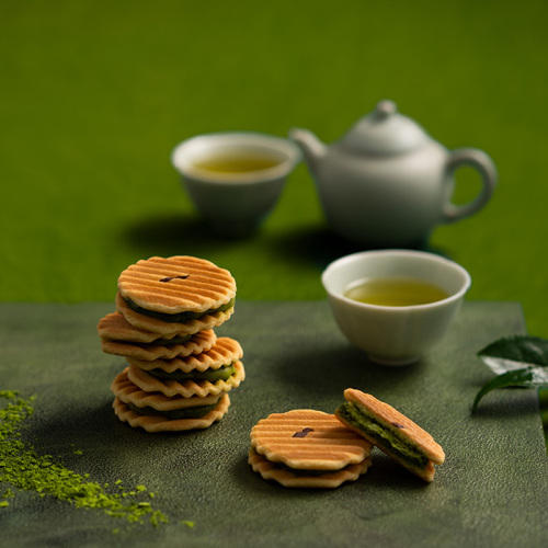 京菓子處 鼓月の「姫千寿せんべい有機抹茶 20枚」