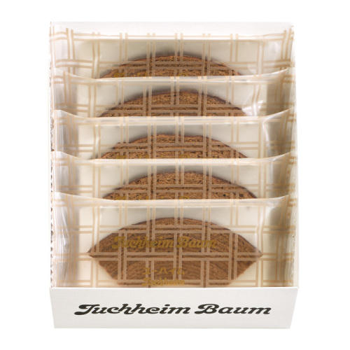 ユーハイムバウム(チョコレート5枚入)のパッケージ中身