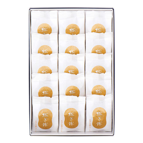 個包装のまんじゅうが15個入った箱。