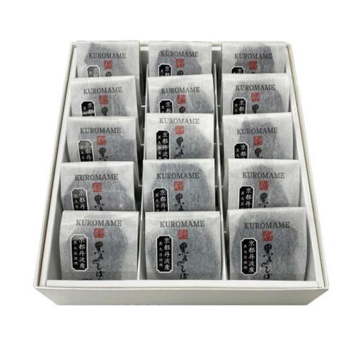 個包装の黒豆菓子が15袋入ったギフトボックス。