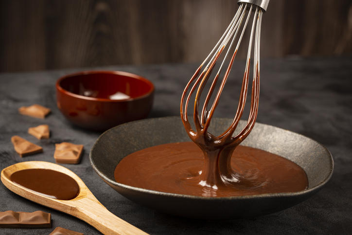 おいしいチョコレートガナッシュ。ホットチョコレート。 - チョコレートのロイヤリティフリーストックフォト