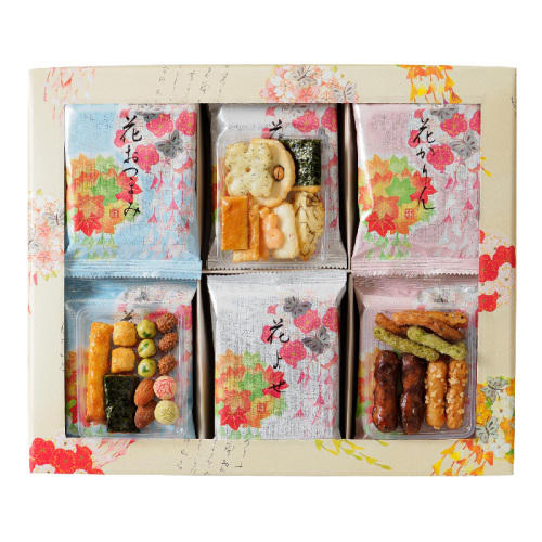 華やかなパッケージに個包装された「京都祇園 萩月」の「花あわせ」