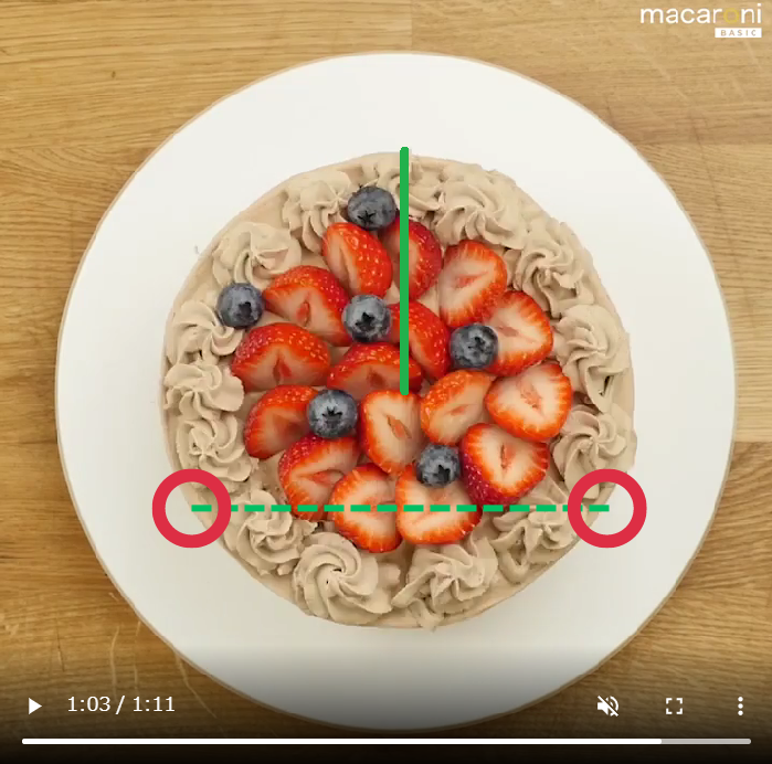 ケーキを切る方法の解説画像