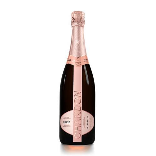 ピンクのラベル付きのシャンドン ロゼのボトル