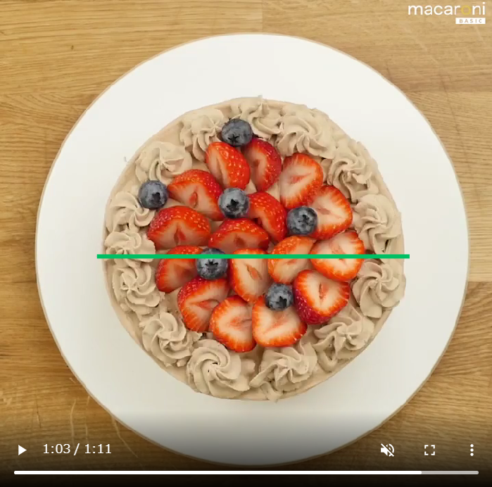 ケーキを6等分する方法の解説画像