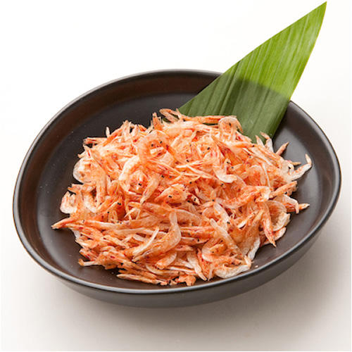 黒いお皿にのった塩干魚 大一 素干し桜えび 20g