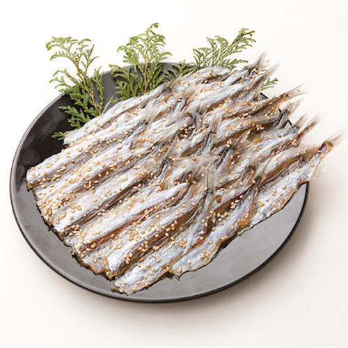 黒いお皿にのった塩干魚 大一 ししゃも味醂干し 150g