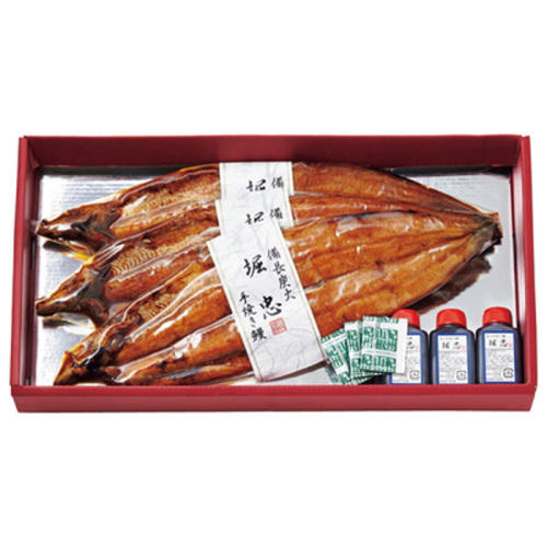 赤い箱に入った鰻・タレ・山椒