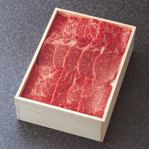 木箱に入った神戸牛焼肉頂セット