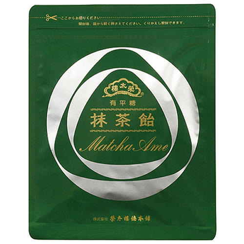グリーンのパッケージに入った榮太樓總本鋪 抹茶飴