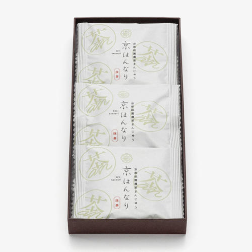 上品なパッケージに個包装された「京都祇園 あのん」の濃茶饅頭「京はんなり 6個入」