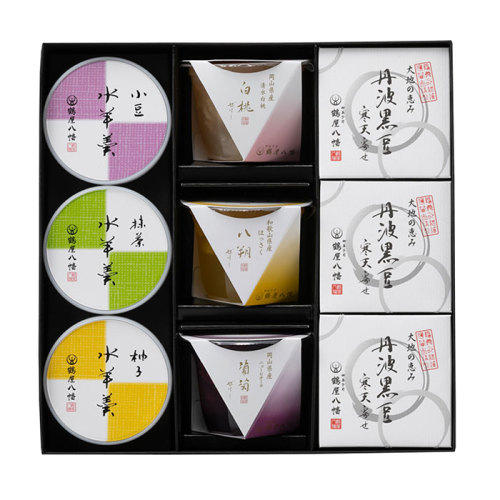 黒い箱に入った鶴屋八幡の「涼菓詰合せ」