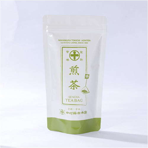 「煎茶ティーバッグ」が入ったパックが置かれている