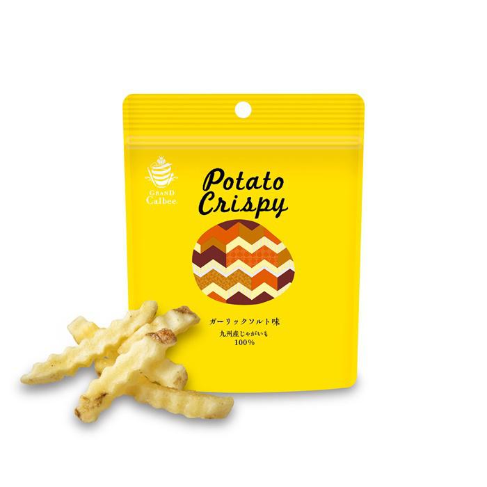 グランカルビーのPotatoCrispy ガーリックソルト味のパッケージ外観