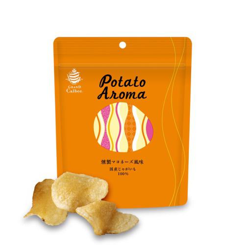 オレンジの袋に入ったグランカルビー PotatoAroma 燻製マヨネーズ風味