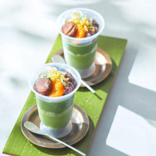 伊藤久右衛門 アイスパフェが2個並んでいる