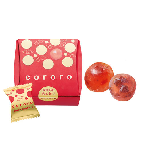 ピンクのパッケージに入ったコロロの「あまおう苺」