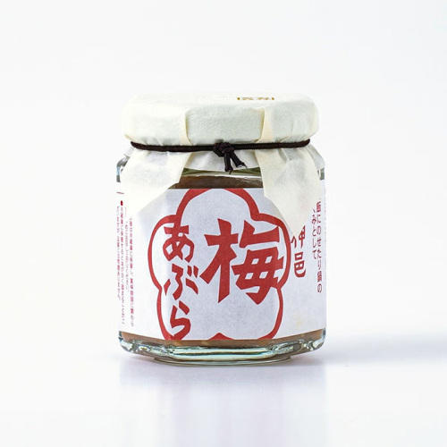 透明の瓶に入った紀州 石神邑の「梅あぶら」