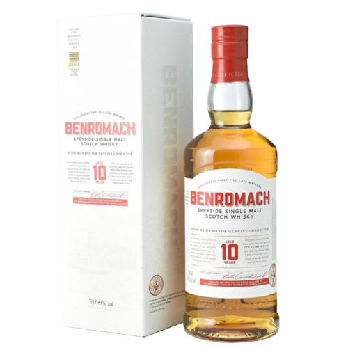 【洋酒】　ベンロマック 10年 43゜の箱とボトル
