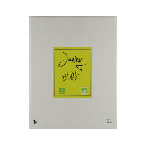 白いボックスに黄色いラベルが貼られているマス・ド・ジャニーニ BIB ブランのパッケージ