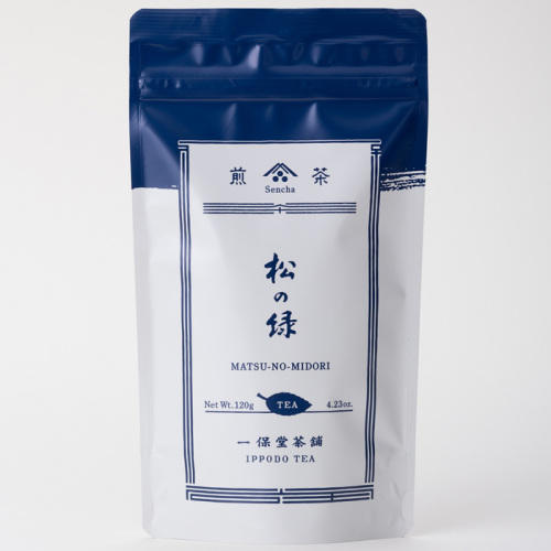 袋入りの一保堂茶舗 煎茶松の緑