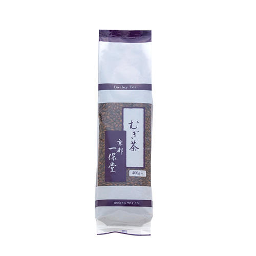 袋入りの一保堂茶舗 むぎ茶400g