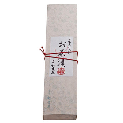 縦長の箱のパッケージ入りの赤坂松葉やのお茶漬け