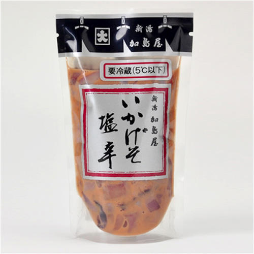 袋に入った加島屋 いかげそ塩辛 袋