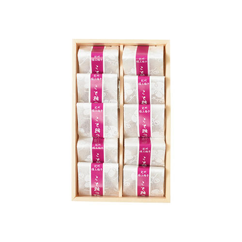 白いパッケージにピンク色のシールが貼られた袋が10個詰められている
