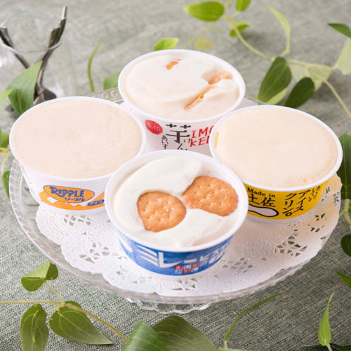 高知アイスの2つのラクトアイスとアイスミルク