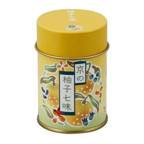 黄色ベースの缶入り「京の柚子七味」