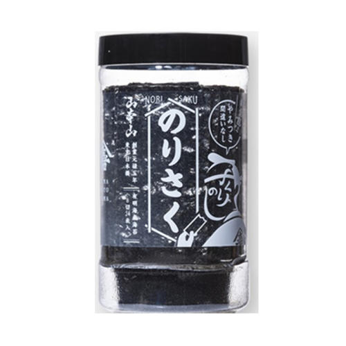 山本山の味付スナック海苔のりさくの筒状のパッケージ