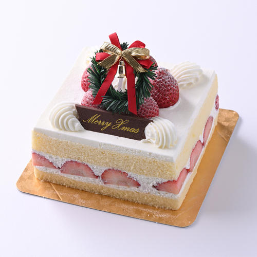 日本橋 千疋屋総本店のクリスマスストロベリースクエアケーキ