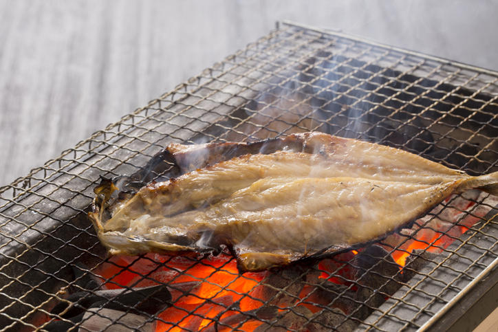 グリル焼きする魚