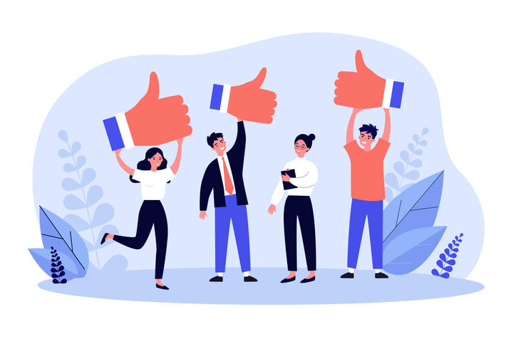 高評価の口コミのイラスト