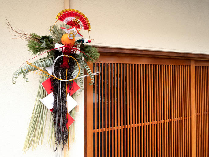 玄関先のしめ飾り