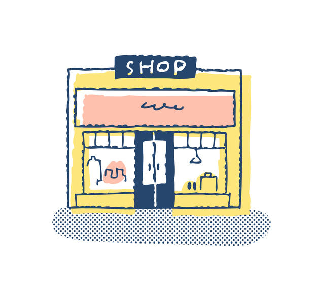 おしゃれなショップのイラスト