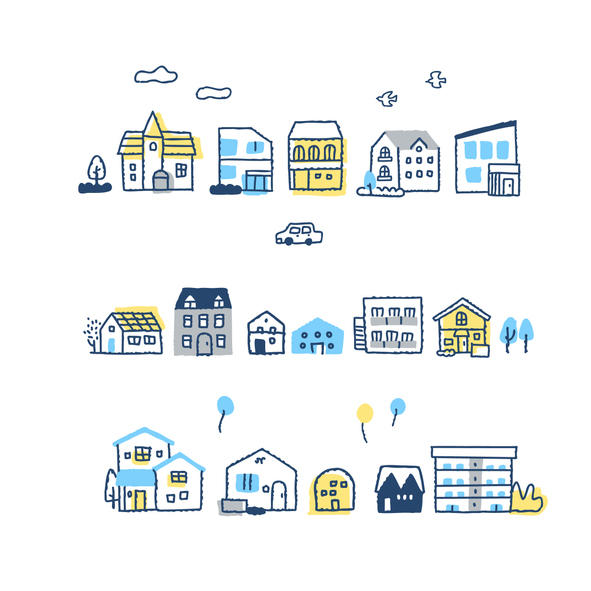 各種住宅のイラスト
