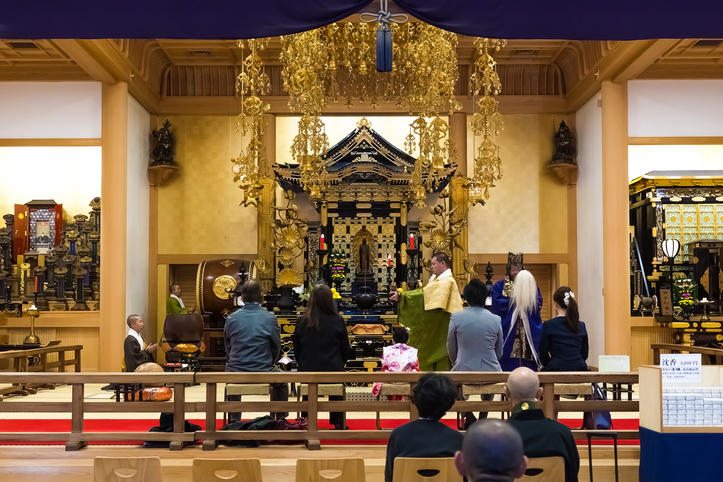 七五三の御祈祷中の様子