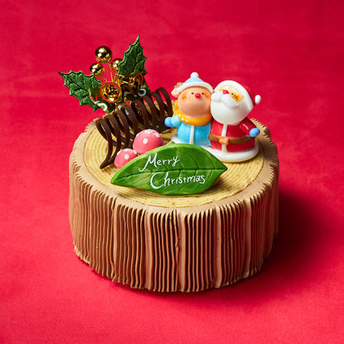 赤いシートにのった五感の「五感のブッシュドノエル＜12月24日午前10時から午後2時受け取り＞」