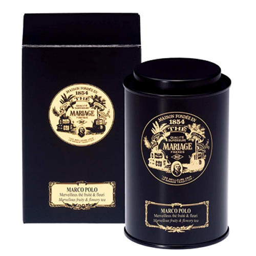 マリアージュ フレールのマルコポーロの紅茶缶が置かれている