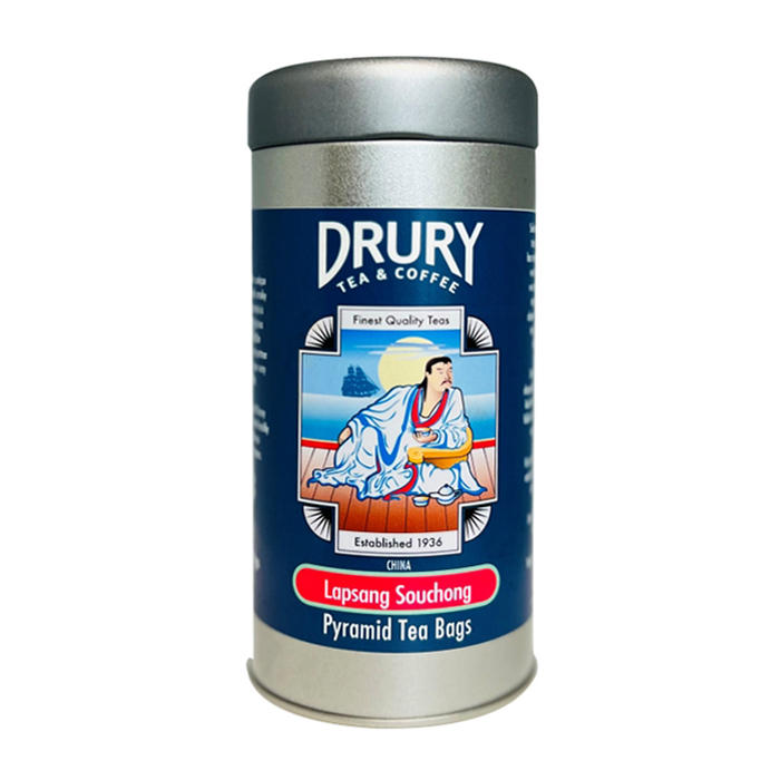 ドゥルーリーのラプサン・スーチョンの紅茶缶が置かれている